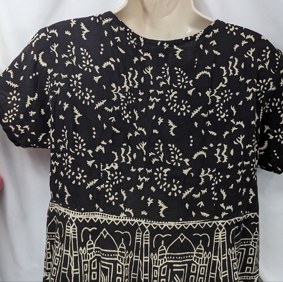 Sacred Threads Short Sleeve Shift Dress Sz S/M - Picture 8 of 11